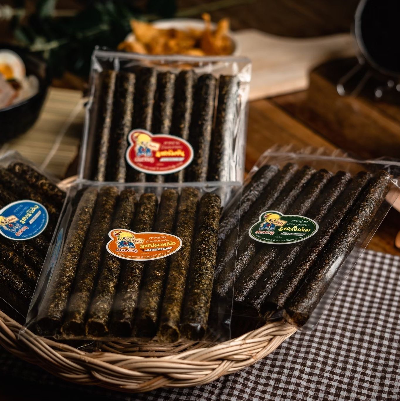 สาหร่ายอบม้วนอบกรอบ 7 ชิ้น ราคาส่ง